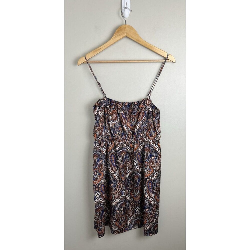 J Crew Dress Paisley Short Casual Cocktail Sz 4‎ 100% Silk